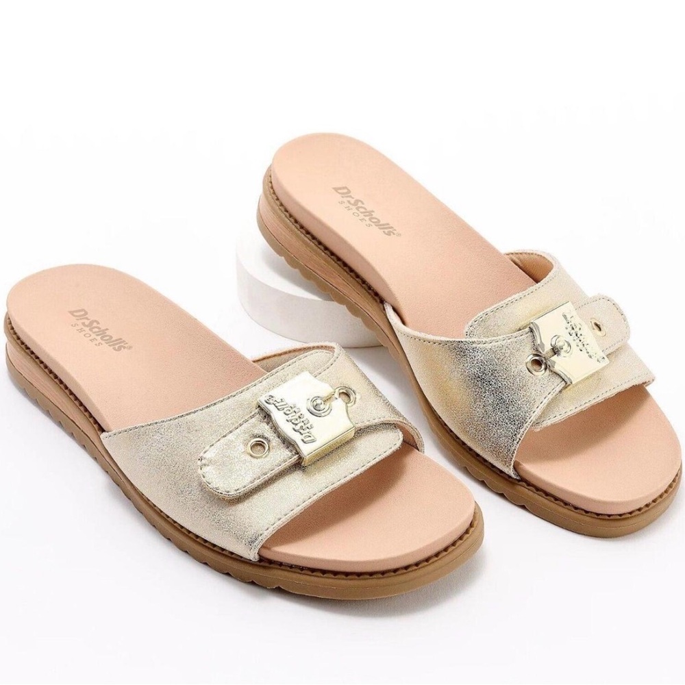 Dr. Scholl's Women's Metallic silver Slide Sandals 11W